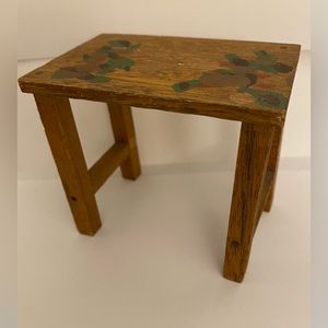 Miniature Antique Brown Wooden Table